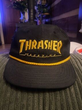Thrasher Magazine Black & Yellow Rope Cap